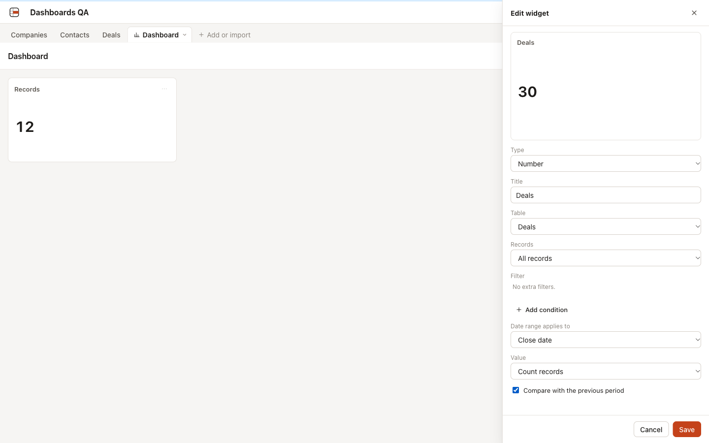 Widget editor